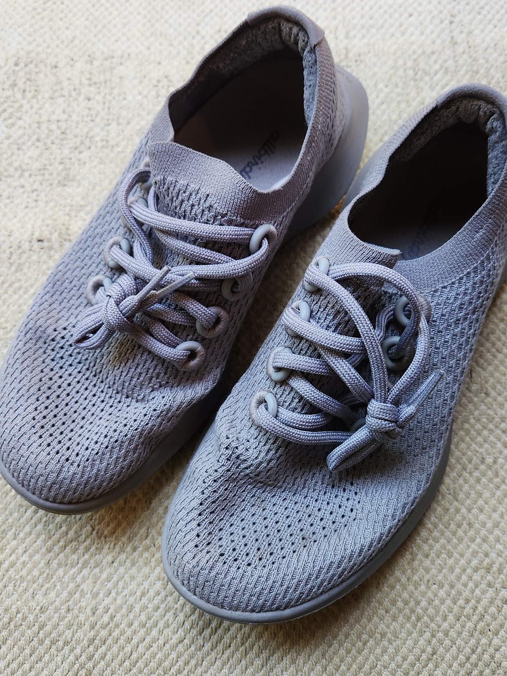 Allbirds Tree Dasher Womens Running shoe Sneakers Light Gray Size 8.5 Good Used